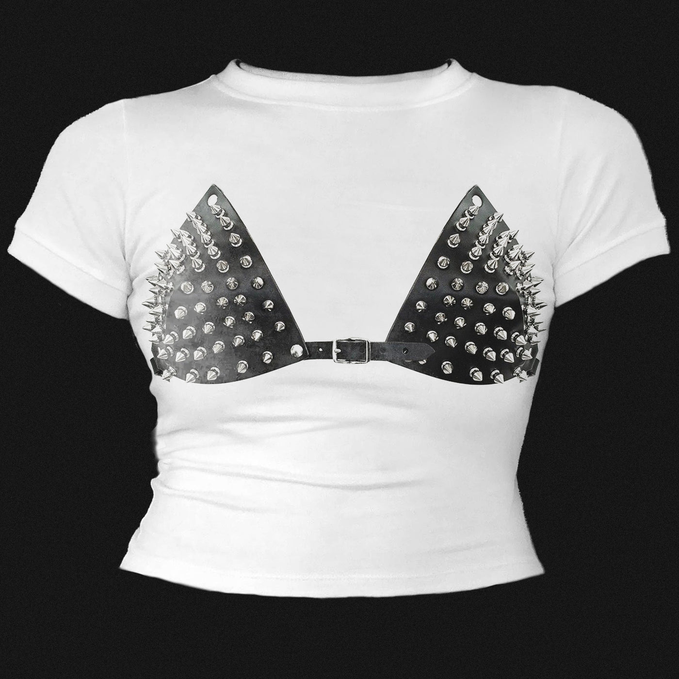 SPIKE BRA BABY TEE