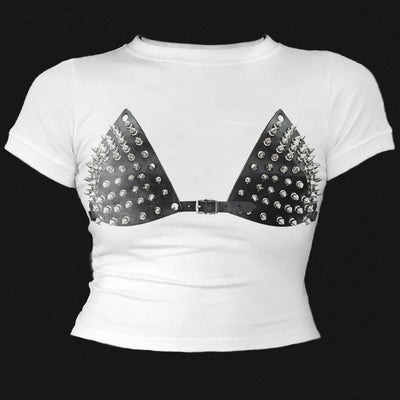 SPIKE BRA BABY TEE