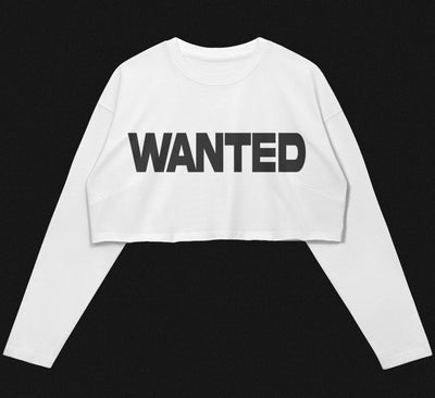 WANTED LONG SLEEVE CROP TOP